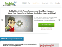 Tablet Screenshot of mobileautoresponder.com